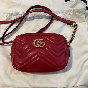Gucci GG Marmont Mini Matelassé shoulder bag With Dust Bag